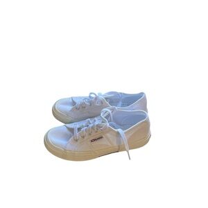 Superga | Classic White Canvas Sneakers Trainers Size 37